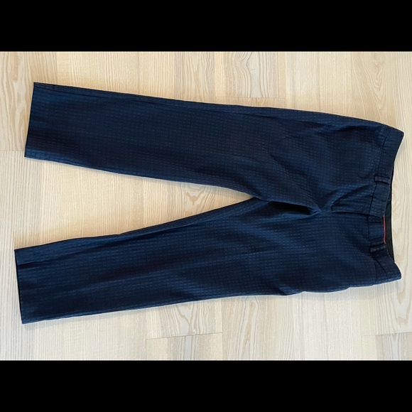 J Brand Blue/Black Sz 4 Textured Pant GUC Washable - Picture 2 of 11